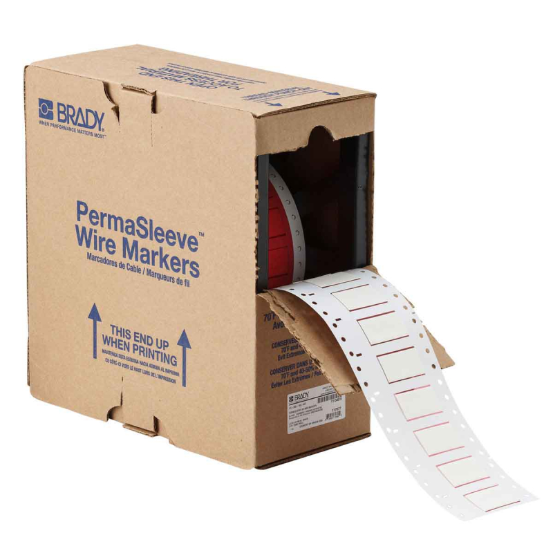 HX-500-150-WT-2 | Mat Wit Hittekrimpende polyolefin krimpkous met afmeting: 19,05 mm (B) x 21,62 mm (H)