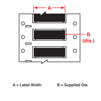 2HX-2000-2-BK | Mat Zwart Hittekrimpende polyolefin krimpkous met afmeting: 50,80 mm (B) x 80,39 mm (H)