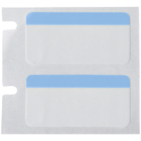 B33-302-494-BL | Glanzend Blauw, wit Polyester met afmeting: 41,28 mm (B) x 15,24 mm (H)