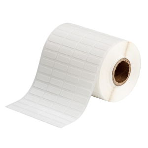 BPT-1-8423-2.5 | Satijn Wit Polyester met afmeting: 19,05 mm (B) x 6,35 mm (H)