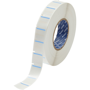 THT-179-494-BL | Glanzend Blauw, wit Polyester met afmeting: 25,40 mm (B) x 25,40 mm (H)