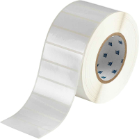 THT-18-8591-3-WT | Glanzend Wit Polyester met afmeting: 76,20 mm (B) x 25,40 mm (H)