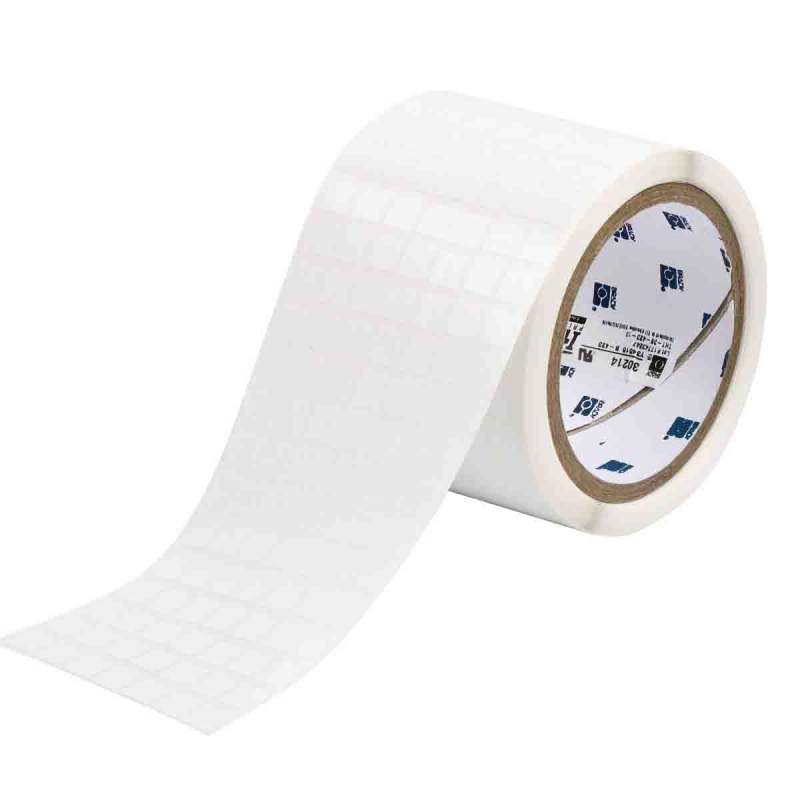 THT-38-423-10 | Glanzend Wit Polyester met afmeting: 9,53 mm (B) x 9,53 mm (H)