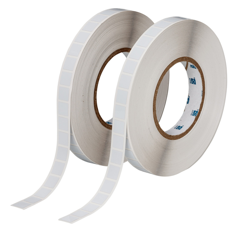 THT-99-473-10 | Glanzend Wit Statisch dissipatief polyester met afmeting: 12,70 mm (B) x 12,70 mm (H)