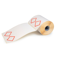 THTCLP-L-L2-7610-0.2-SC | Mat Rood op Wit Papier met afmeting: 105,00 mm (B) x 155,00 mm (H)