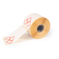 THTCLP-S-L3A-7610-0.4-SC | Mat Rood op Wit Papier met afmeting: 55,00 mm (B) x 85,00 mm (H)