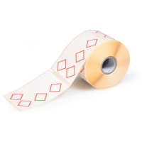 THTCLP-S-L4A-7610-0.4-SC | Mat Rood op Wit Papier met afmeting: 55,00 mm (B) x 85,00 mm (H)
