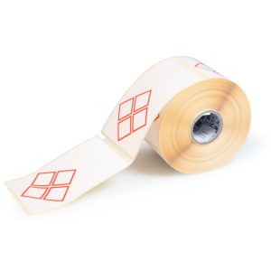 THTCLP-S-L4B-7610-0.4-SC | Mat Rood op Wit Papier met afmeting: 55,00 mm (B) x 85,00 mm (H)