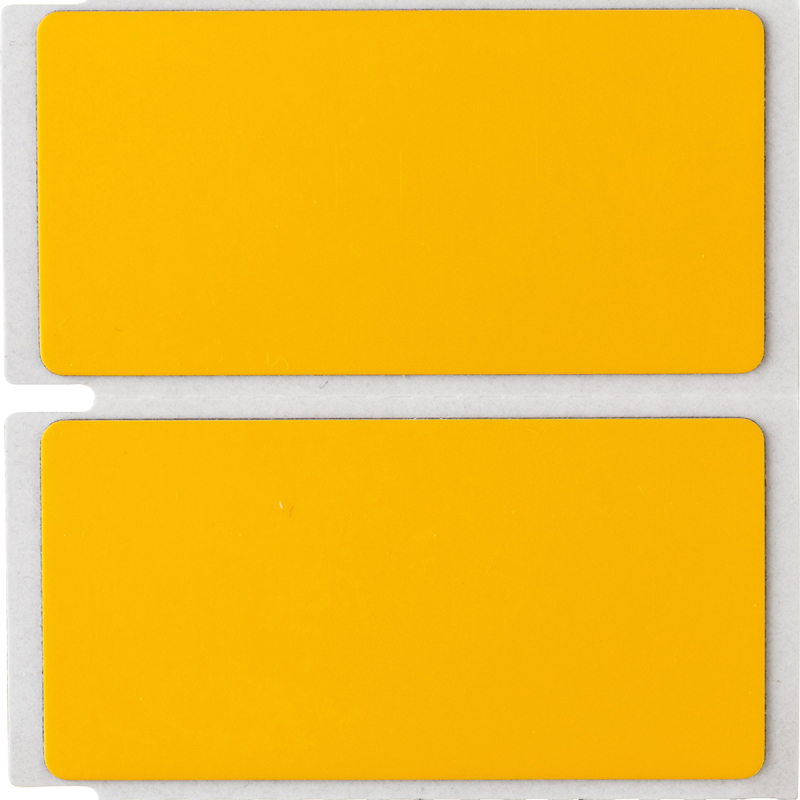 THTEP-16-7593-YL | Glanzend Geel Polyester gelamineerd met polyethyleen schuim met afmeting: 90,00 mm (B) x 44,45 mm (H)