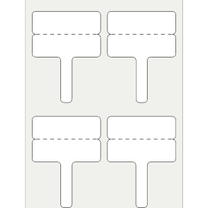 THTFT-01-425 | Mat Wit Polypropyleen met afmeting: 30,00 mm (B) x 20,00 mm (H)