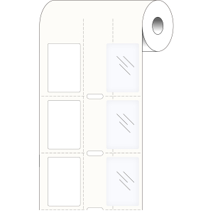 THTPNP-01-434/7564-2 | Glanzend Zilver Gemetalliseerd polyester met polyester overlaminaat met afmeting: 20,00 mm (B) x 30,00 mm (H)