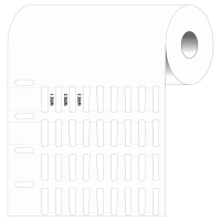 THTRDS-12x4,4-7697-WT | Mat Wit Polyester met afmeting: 12,00 mm (B) x 4,40 mm (H)