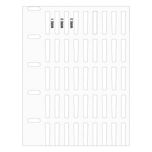 THTRDS-16x4,4-7697-WT | Mat Wit Polyester met afmeting: 16,00 mm (B) x 4,40 mm (H)