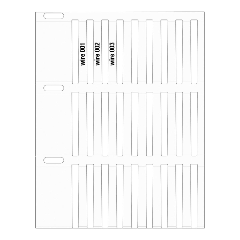 THTRDS-30x4,4-7697-WT | Mat Wit Polyester met afmeting: 30,63 mm (B) x 4,40 mm (H)