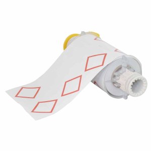 B85-155x210-7569-CLP4A | Glanzend Rood op Wit Vinyl met afmeting: 209,98 mm (B) x 155,02 mm (H)