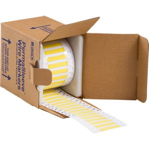 3PS-187-2-YL-4 | Mat Geel Hittekrimpende polyolefin krimpkous met afmeting: 12,70 mm (B) x 8,51 mm (H)