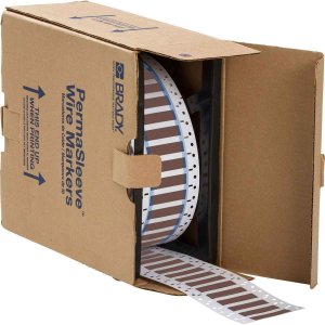 3PS-500-2-BR-S | Mat Bruin Hittekrimpende polyolefin krimpkous met afmeting: 50,80 mm (B) x 21,62 mm (H)