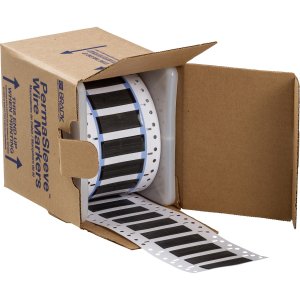 2HT-375-2-BK-S | Mat Zwart Hittekrimpende krimpkous in polyvinylideenfluoride voor hoge temperaturen met afmeting: 50,80 mm (B) x 16,38 mm (H)