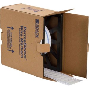 LSZH-375-2-WT-2 | Mat Wit Hittekrimpende polyolefin krimpkous met afmeting: 25,40 mm (B) x 16,38 mm (H)