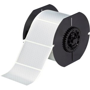 B30-222-438 | Mat Zilver Fraudebestendig, gemetalliseerd polyester met afmeting: 76,20 mm (B) x 50,80 mm (H)