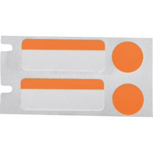 THT-304-494-3-OR | Glanzend Oranje, wit Polyester met afmeting: 25,40 mm (B) x 9,53 mm (H) x 9,53 mm (Dia)
