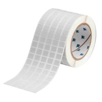 THT-12-428-10 | Mat Lichtgrijs Gemetalliseerd polyester met afmeting: 12,70 mm (B) x 11,10 mm (H)