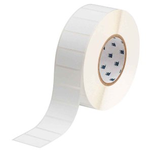 THT-17-8591-3-WT | Glanzend Wit Polyester met afmeting: 50,80 mm (B) x 25,40 mm (H)