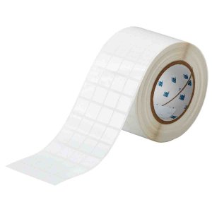 THT-50-423-10 | Glanzend Wit Polyester met afmeting: 19,05 mm (B) x 19,05 mm (H)