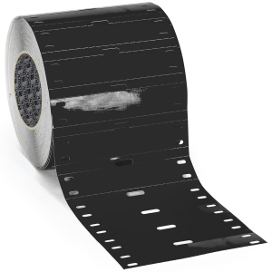 THT-7525-7598-BK | Glanzend Zwart Polyester met afmeting: 75,00 mm (B) x 25,00 mm (H)