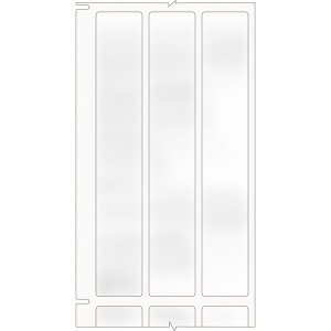 THTTL-3-430 | Glanzend Transparant Polyester met afmeting: 21,00 mm (B) x 129,00 mm (H)