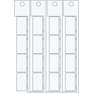 ADHESIVE TAG 15X27 WHITE | 0 Wit 0 met afmeting: 0