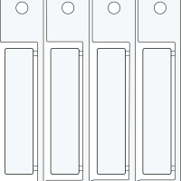 ADHESIVE TAG 15X67 WHITE | 0 Wit 0 met afmeting: 0