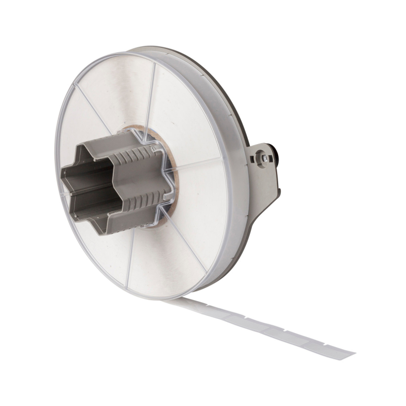 A55-10-483 | Glanzend Wit Polyester met afmeting: 12,70 mm (B) x 38,10 mm (H)