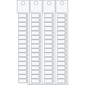 TERMIN.BLOCK TAGS CABUR CBD CBC 5X10 4ST | 0 Wit 0 met afmeting: 0