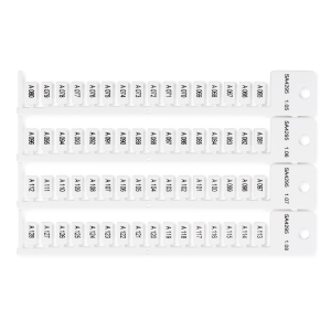 TERMINAL BLOCK TAG, PH, 5X10 | Glanzend Wit 0 met afmeting: 0