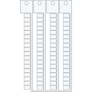 TERMINAL BLOCK TAGS 6X10-6 MOD | 0 Wit 0 met afmeting: 0