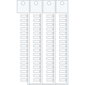 TAG 4X10 4 STICKS WHITE | 0 Wit 0 met afmeting: 0