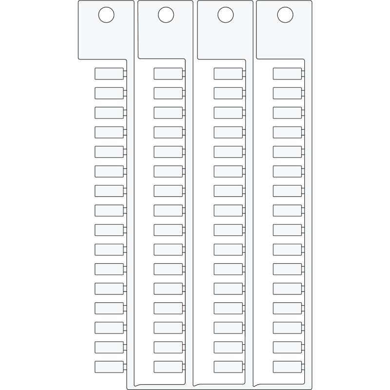 TAG 4X10 4 STICKS WHITE | 0 Wit 0 met afmeting: 0