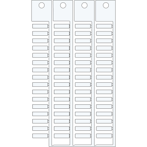 TAG -4X15 -4 STICKS WHITE | 0 Wit 0 met afmeting: 0