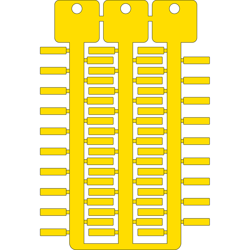 TAG 4X15 4 STICKS YELLOW | 0 Geel 0 met afmeting: 0