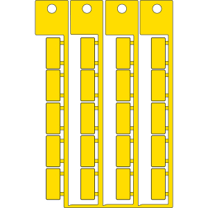 ADHESIVE TAG.9X20 YELLOW | 0 Geel 0 met afmeting: 0