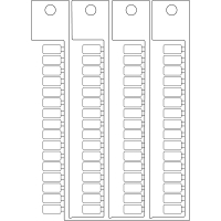 TERMINAL BLOCK TAGS .5X10 LEGR.SIEMENS | 0 Wit 0 met afmeting: 0